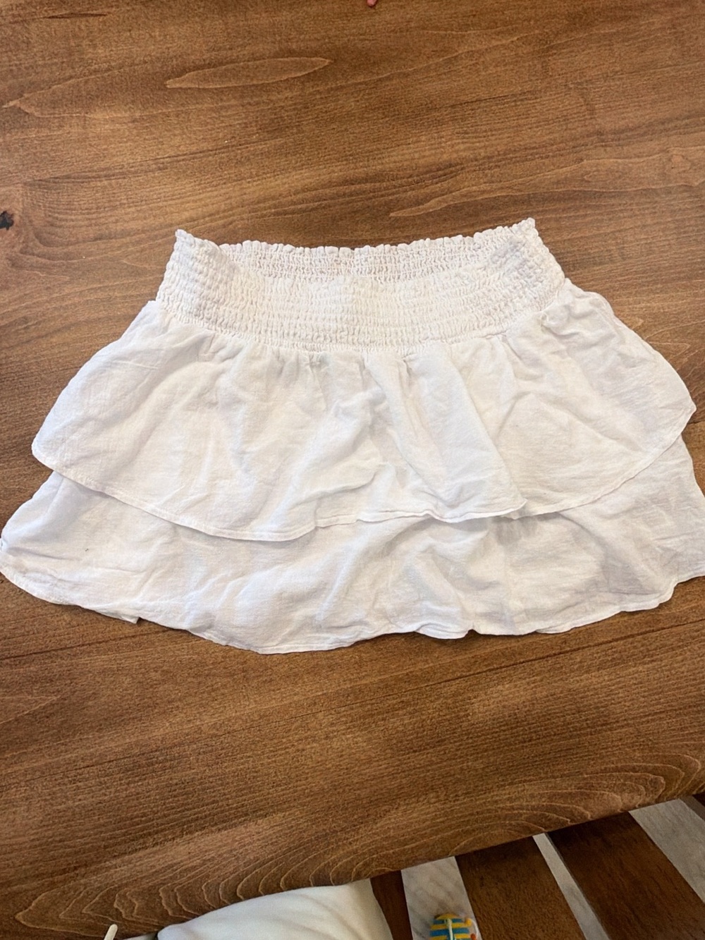 wild fable White Tiered Smocked Mini Skirt